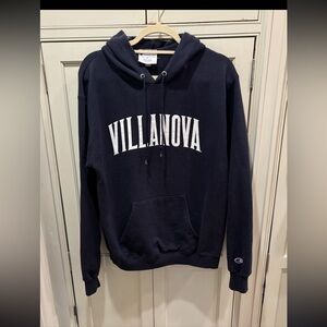 GC Champion Dark Blue Villanova Hoodie pocket in front.